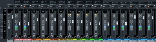 Cubase Mixer - showing identical Overhead Channels